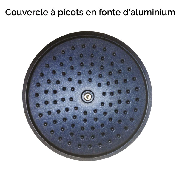 Cocotte légère ronde en fonte d'aluminium 24 cm 4,5 L coloris noir Mat