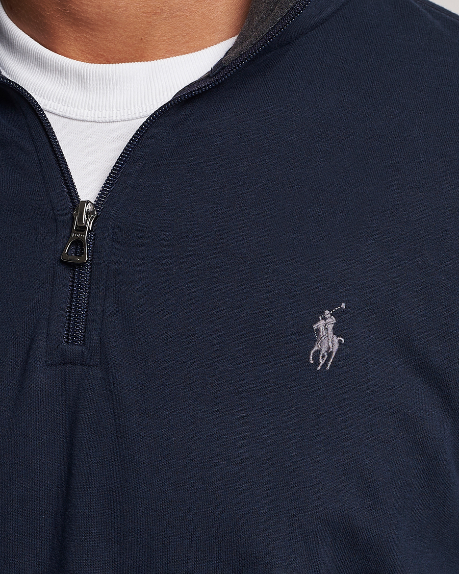 Polo Ralph Lauren Double Knit Half-Zip Sweater Aviator Navy