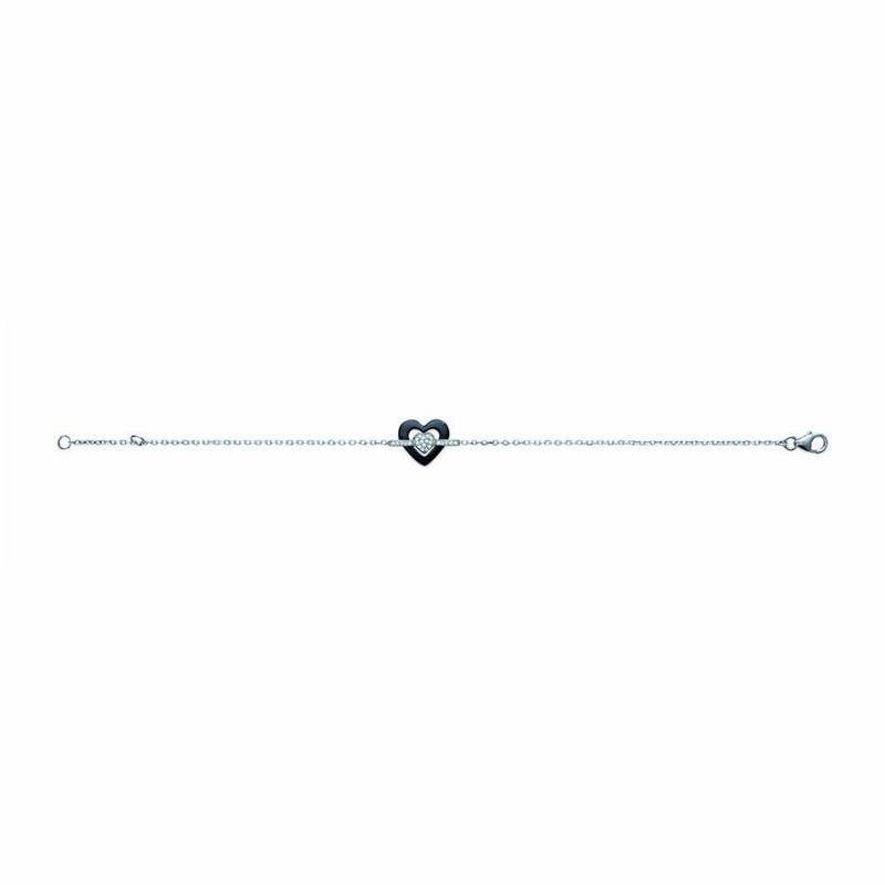Bracelet Femme - Argent 925 - Oxyde de zirconium - Longueur : 18 cm