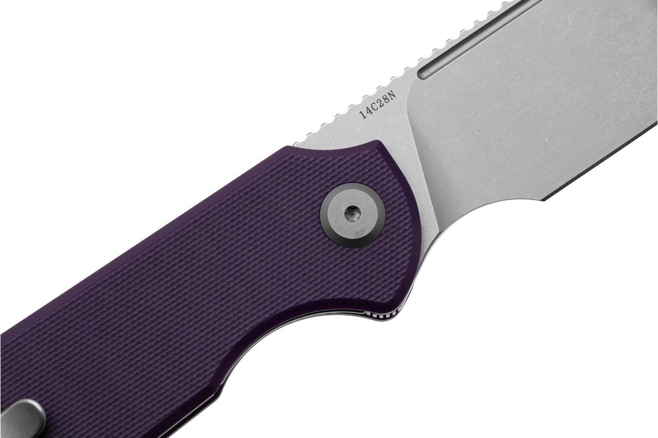 Eutektik Binary BIN-PSW-R Stonewashed 14C28N, Purple G10, zakmes