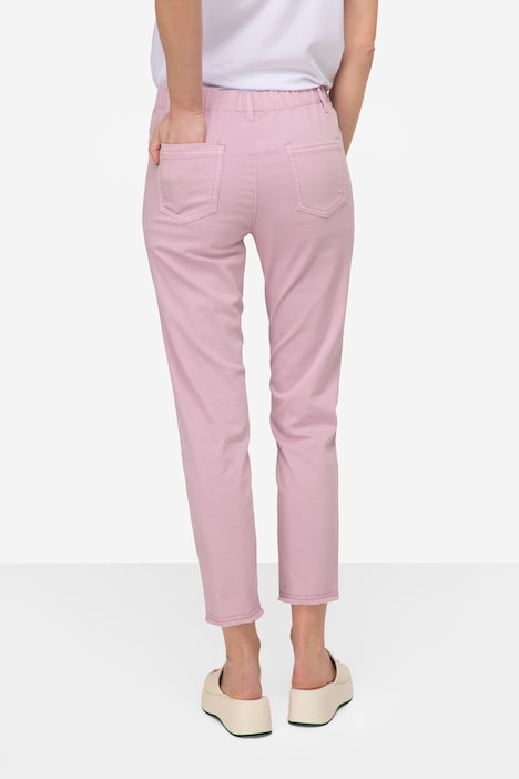 7/8-Slimhose, schmale Passform, 4-Pocket, Fransensaum, mit recyceltem Polyester
