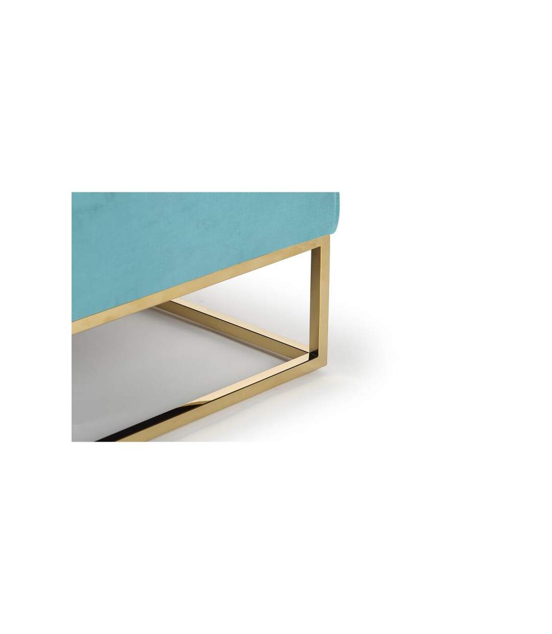 Paris Prix - Pouf Carré En Velours lakota 90cm Menthe