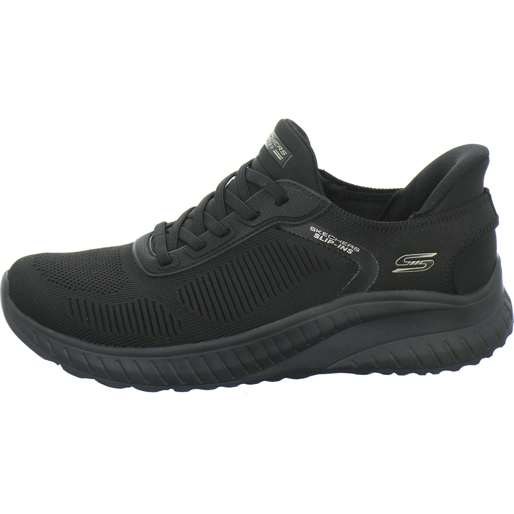 Skechers Sneaker Damen SLIP-INS BOBS Schwarz