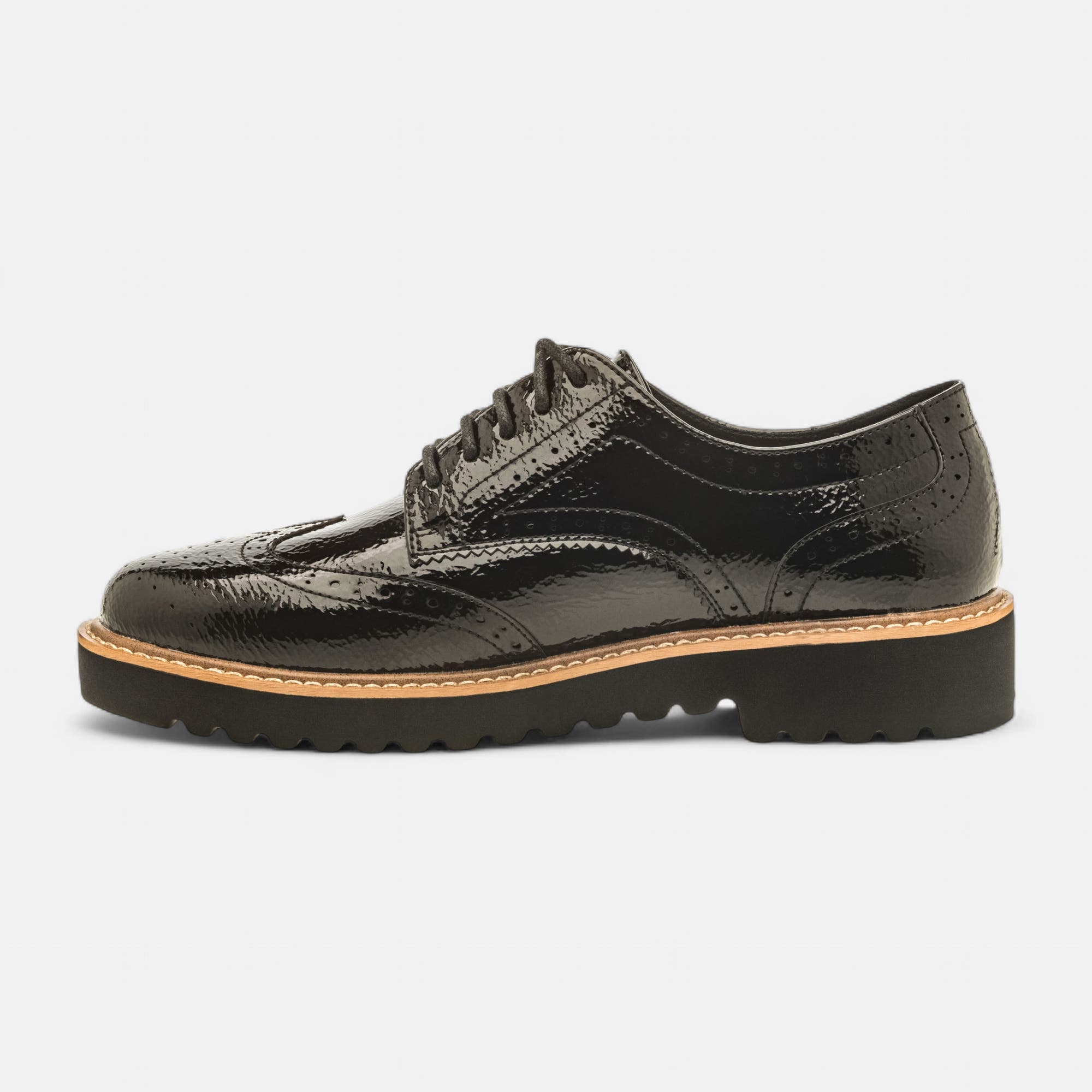 Derbies Femme noir vernis