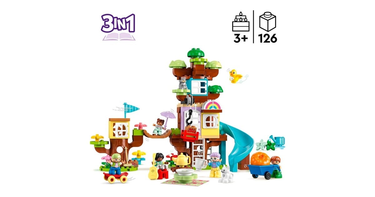 LEGODUPLO - 3in1 Boomhut Constructiespeelgoed  (10993)