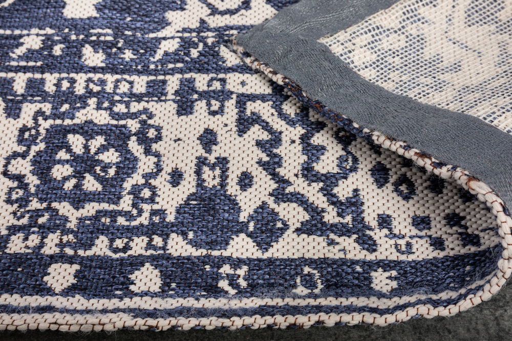 Orientalischer Teppich OLD MARRAKESCH 230x160cm beige blau Used Look
