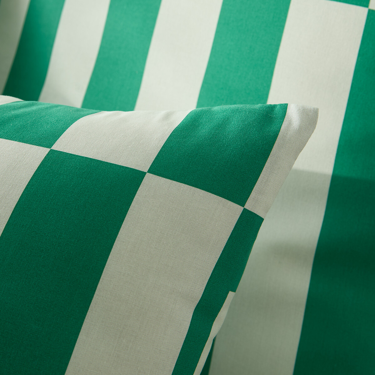LA REDOUTE INTERIEURS<br>Fronha 50% algodão reciclado, verde Tabaka