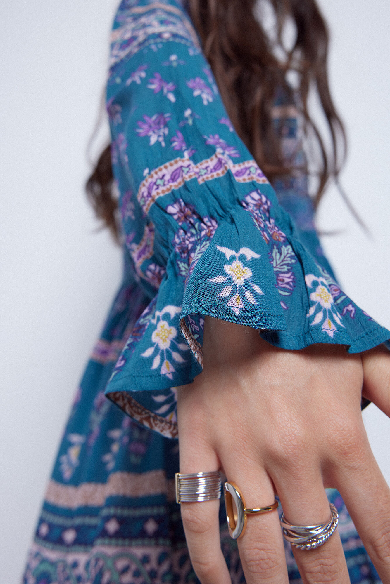 Vestido curto estampado