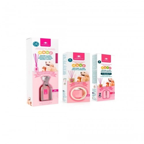 Pacote de ambientadores Cristalinas Love, com aroma suave para animais de estimação.