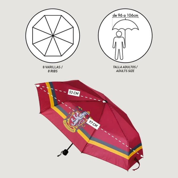 Foldbar Paraply Harry Potter Gryffindor