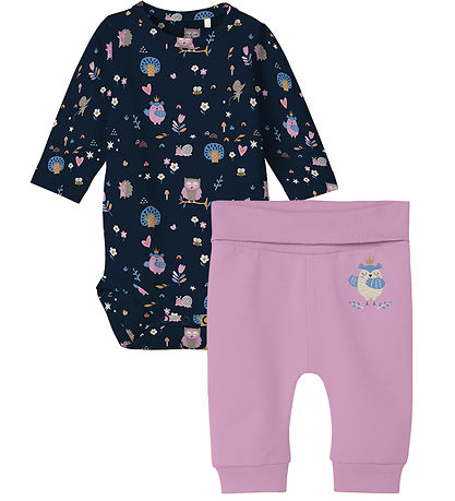 Name It S?t - Body l/æ/Bukser - NBfVrillie - Pastel Lavender