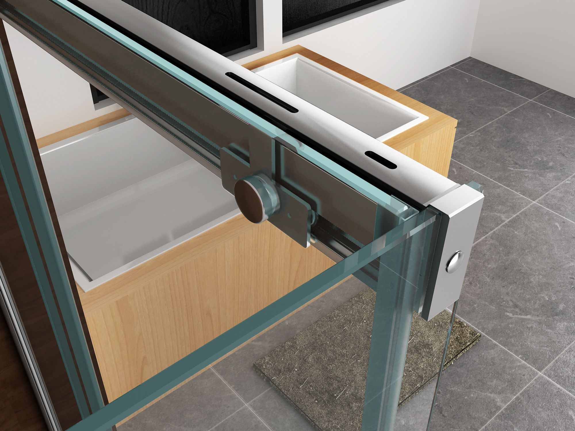 Mueller Softclose 2.0 douchecabine met schuifdeur 100x100cm Softclose
