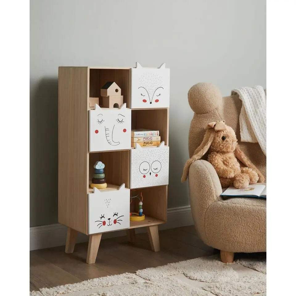 RUPERT - Boekenkast - Lichthout/Wit - MDF