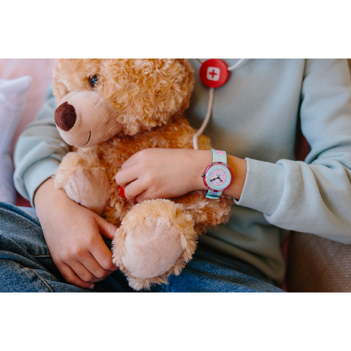 Montre FLIK FLAK Future dreams My spirit animal enfant plastique biosourcé bracelet PET recyclé vert