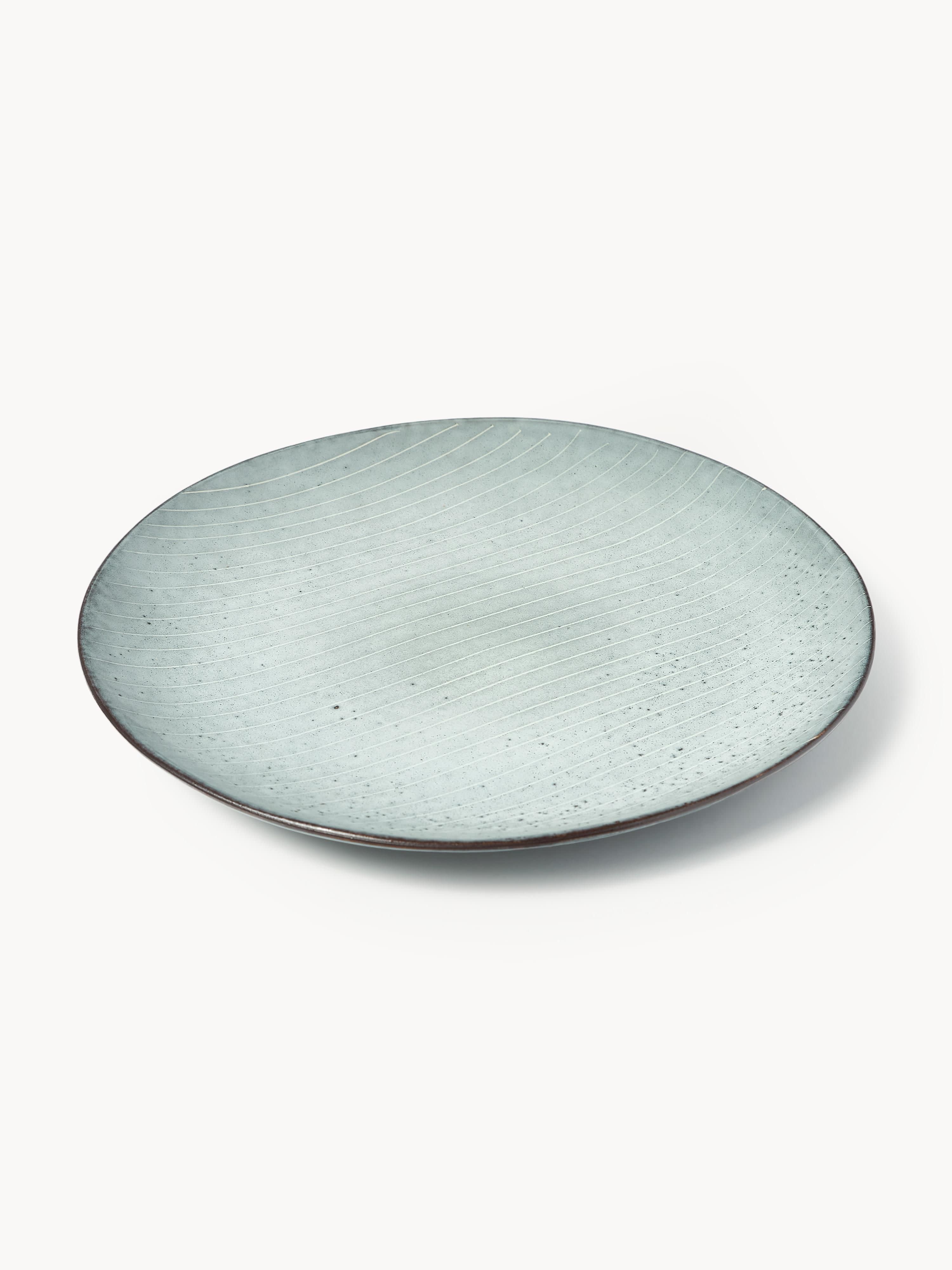 Handgemaakte dinerborden Nordic Sea, 4 stuks