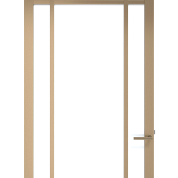 Arne & Bodil binnendeur ABE107 satijnglas - metallic brons staallook afwerking