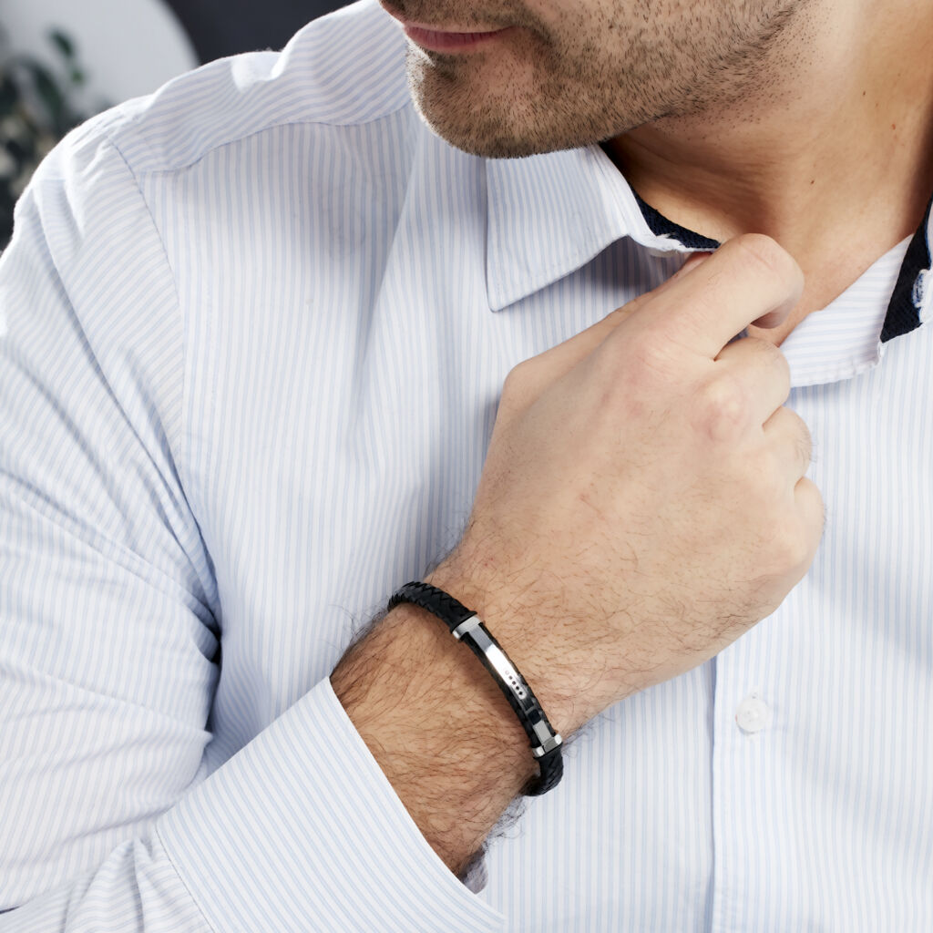 Bracelet Moris Acier Blanc Pierre De Synthese