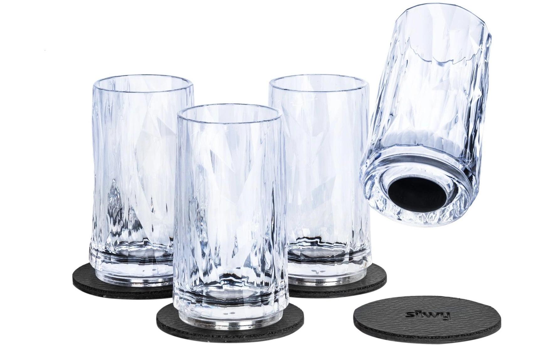 Magnet-Kunststoffgläser, 4er-Set, 40 mlMagnet-Shotgläser
