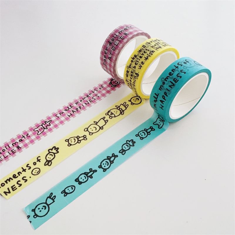 CraftmadeDIY - Cartoon Lettering Masking Tape