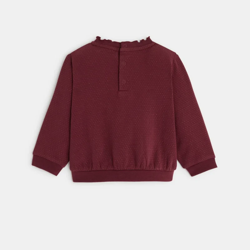 Sweat molleton fleurs violet bébé fille Mauve Violet