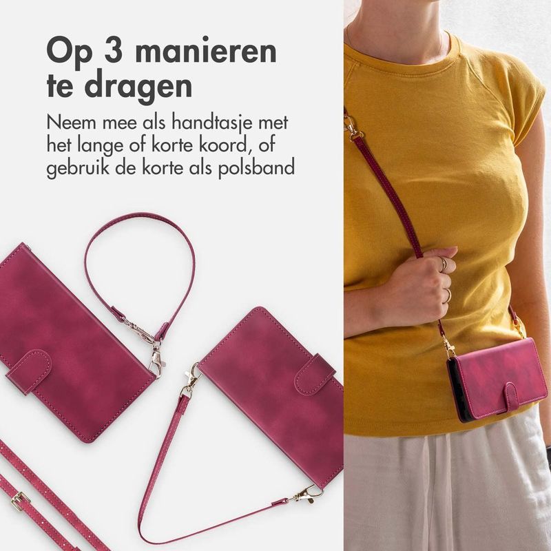 imoshion - Bookcase met Koord - Rood - Voor Samsung Galaxy A54 (5G)