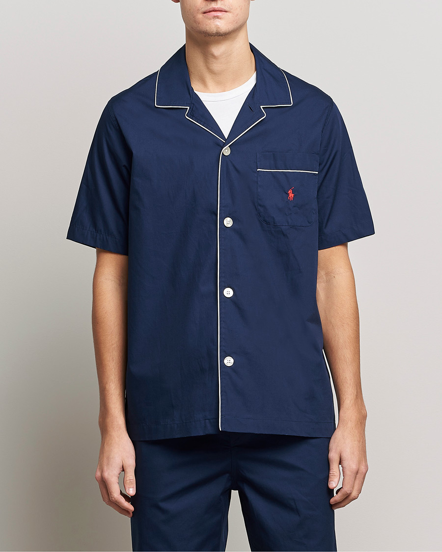 Polo Ralph Lauren Cotton Short Pyjama Set Solid Navy