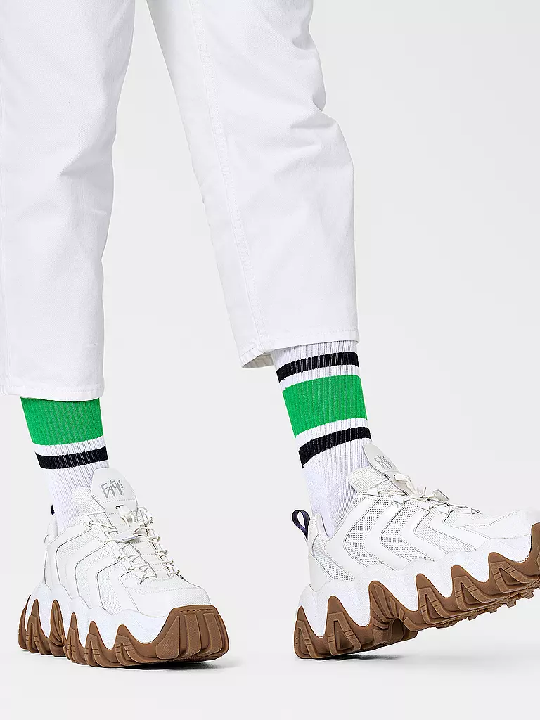 HAPPY SOCKS Herren Socken SIMPLE STRIPE 41-46 white weiss