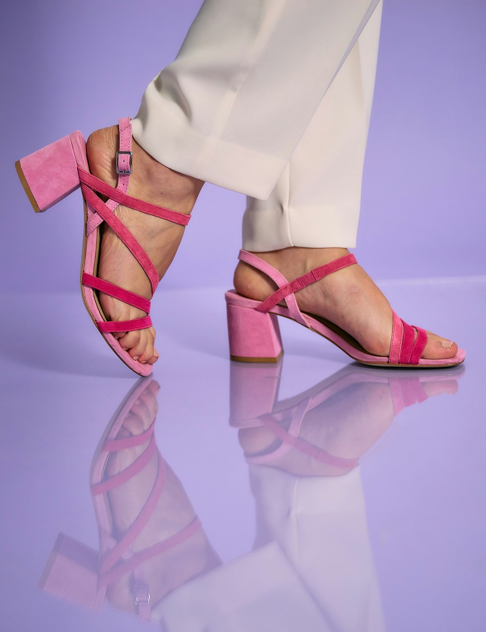 Veloursleder Sandale