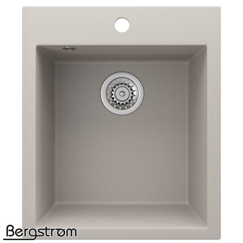 Bergström Granit Spüle Küchenspüle Einbauspüle Spülbecken 425x500mm Beige