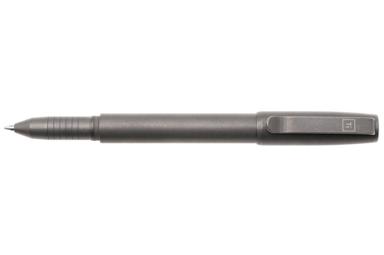 Big Idea Design Base Line Capped Pen BS-CA-SW Stonewashed Titanium, everyday carry pen