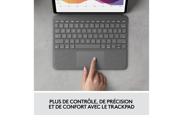 Logitech Tablet-Hülle »Folio Touch iPad Air (4. & 5. Gen)« Tablet 28 cm (11 Zoll)