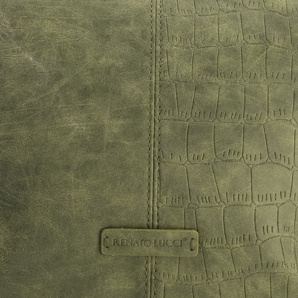 Renato Lucci dames handtas met crocoprint groen