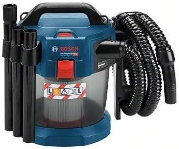 Bosch Professional 18V System Akku Staubsauger GAS 18V-10 L (ohne Akkus und Ladegerät, mit Flachfaltenfilter, Bodendüse, Fugendüse, 1,6 m Schlauch, Volumenstrom bis zu 24 l/sec (Turbine))