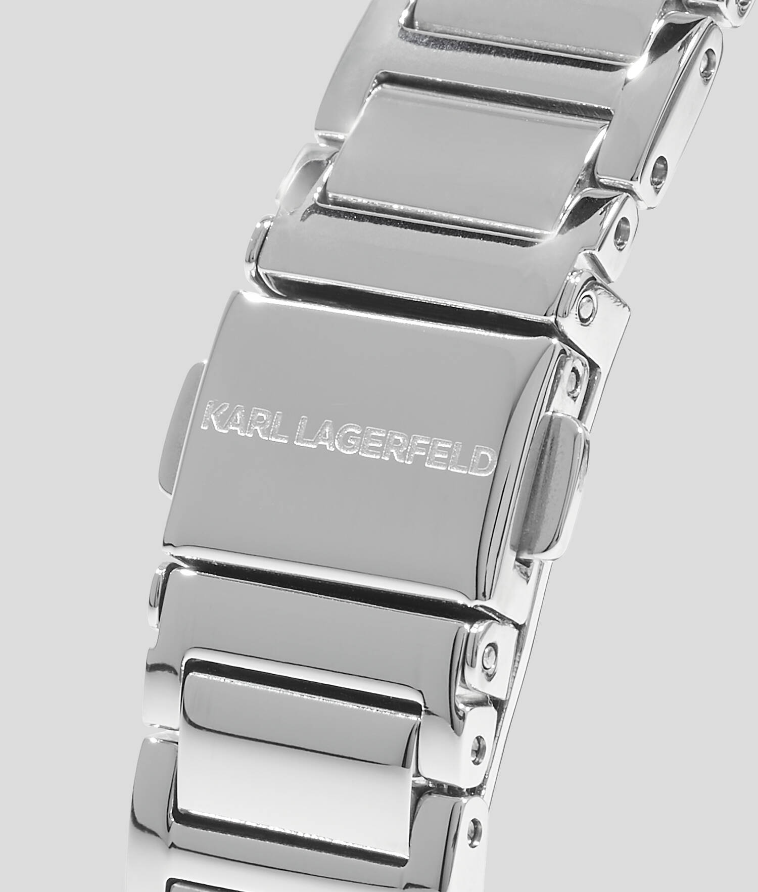 Montre carrée avec logo KARL - Argent