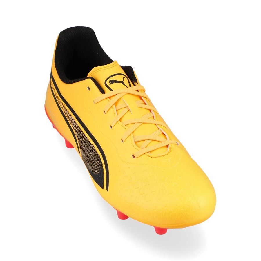 PUMA King Match FG/AG Forever Faster - Sun Stream/Noir/Crépuscule Enfant