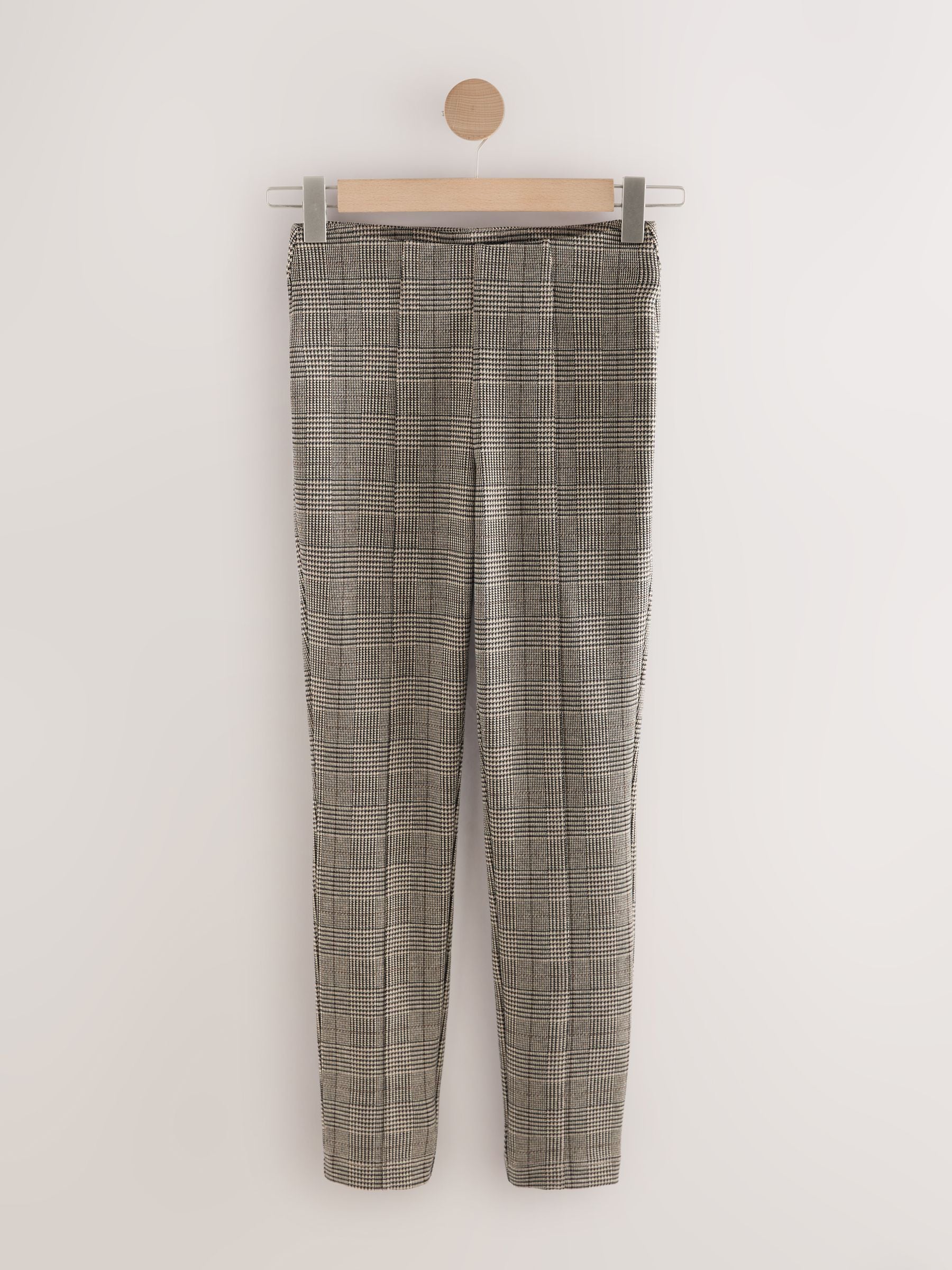 Bruin geruit - Legging van ponte-stof
