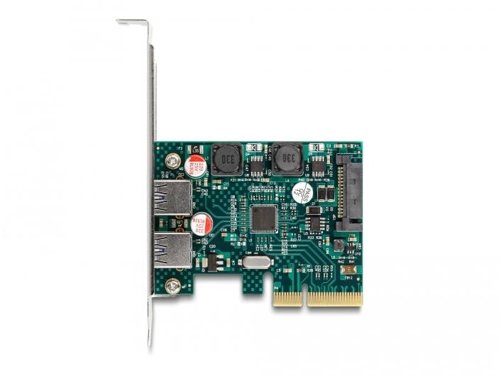 Delock PCI-Express-Karte USB 3.1 Gen 2 - 2x USB Typ-A PCIe-Schnittstellenkarte mit zwei USB-3.1-Anschlüssen (Typ-A)