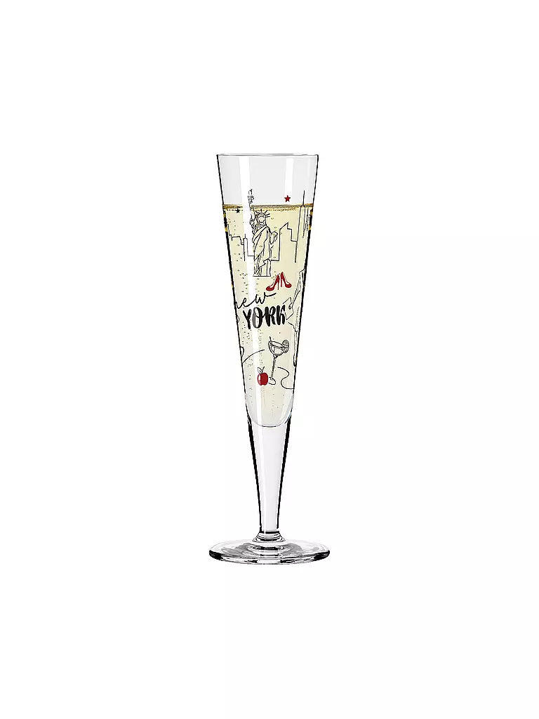 RITZENHOFF Champagnerglas NEW YORK EDITON CHAMPUS Kuhlmann bunt