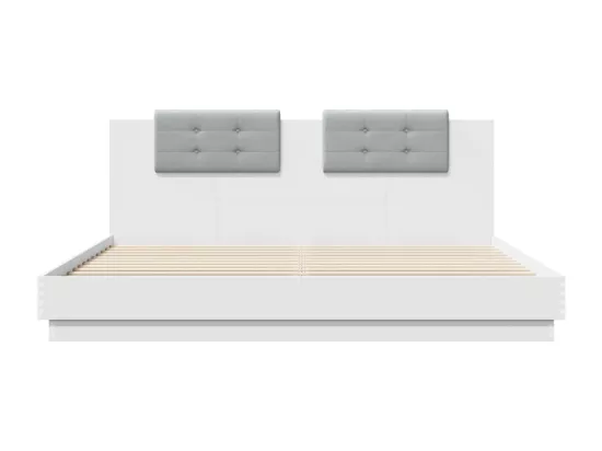 Cadre de lit sans matelas blanc 160x200 cm