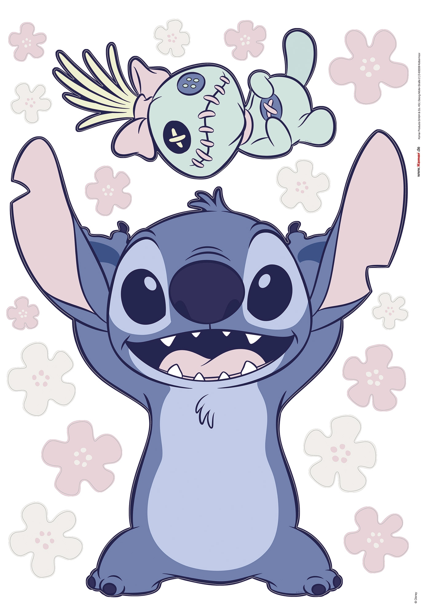 Komar Wandtattoo »Disney Lilo and Stitch Lifesize« 50 x 70 cm (Breite x Höhe) - Kinderzimmer, Wandsticker