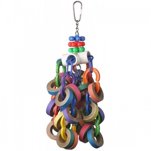Brinquedo Cascata em Formato de Bagel para Papagaios, Várias Cores