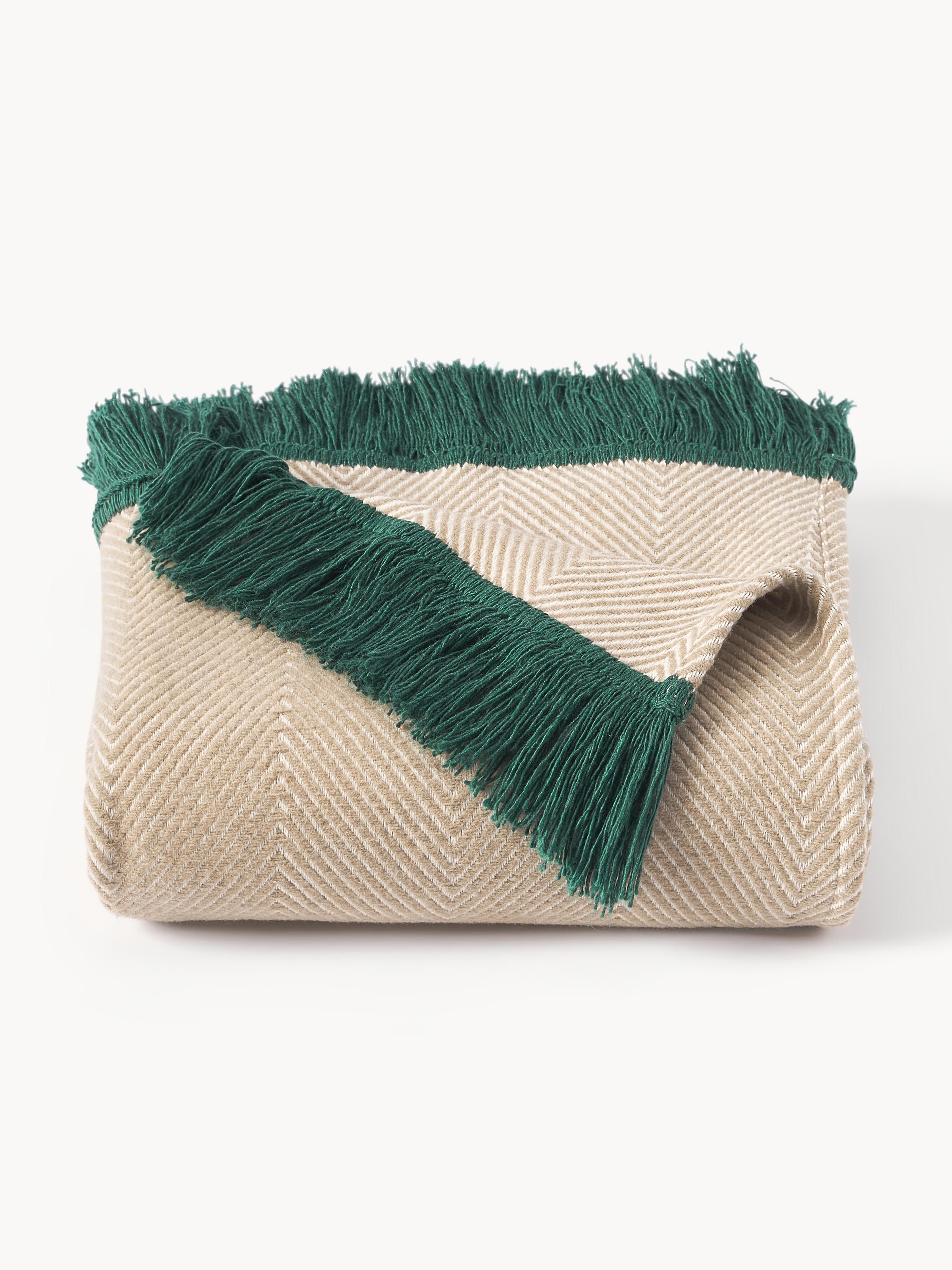 Plaid Agatha met visgraatpatroon