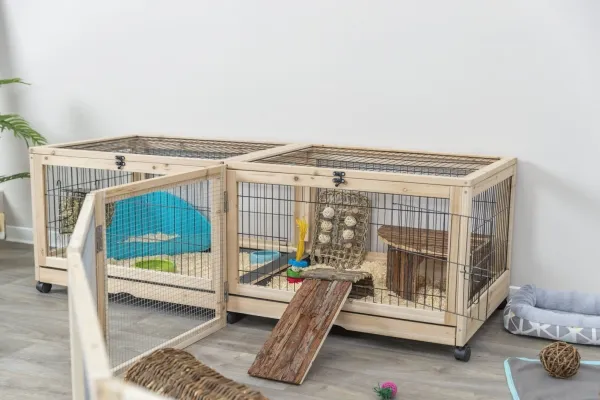 Trixie Indoor run, guinea pigs/rabbits, wood/metal, 150×50×60 cm