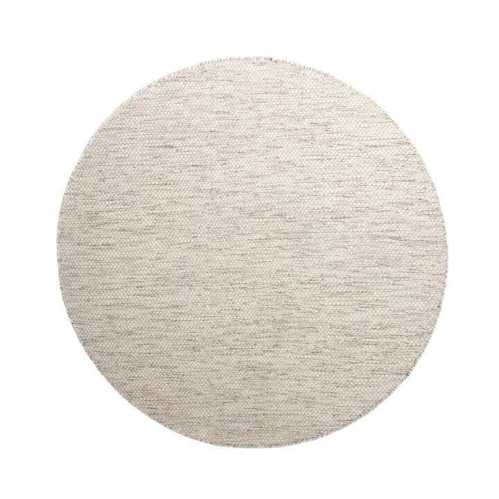 Rond wollen vloerkleed - Bliss Beige Gemeleerd