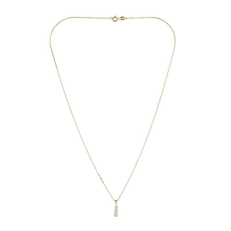 Pendentif Mini trilogy Or Jaune et Diamants