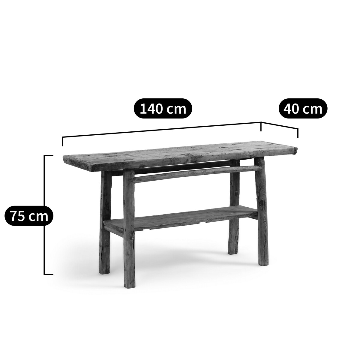 AM.PM<br>Console em madeira reciclada Sumiko