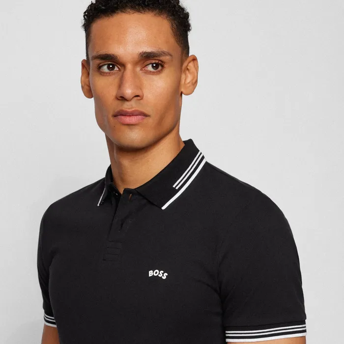 Boss Paul Curved Logo Polo Heren