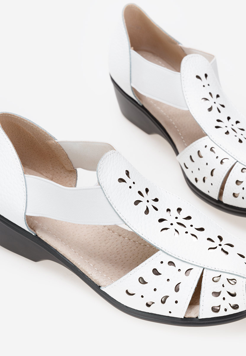 Sandales en cuir femme blanches Melona