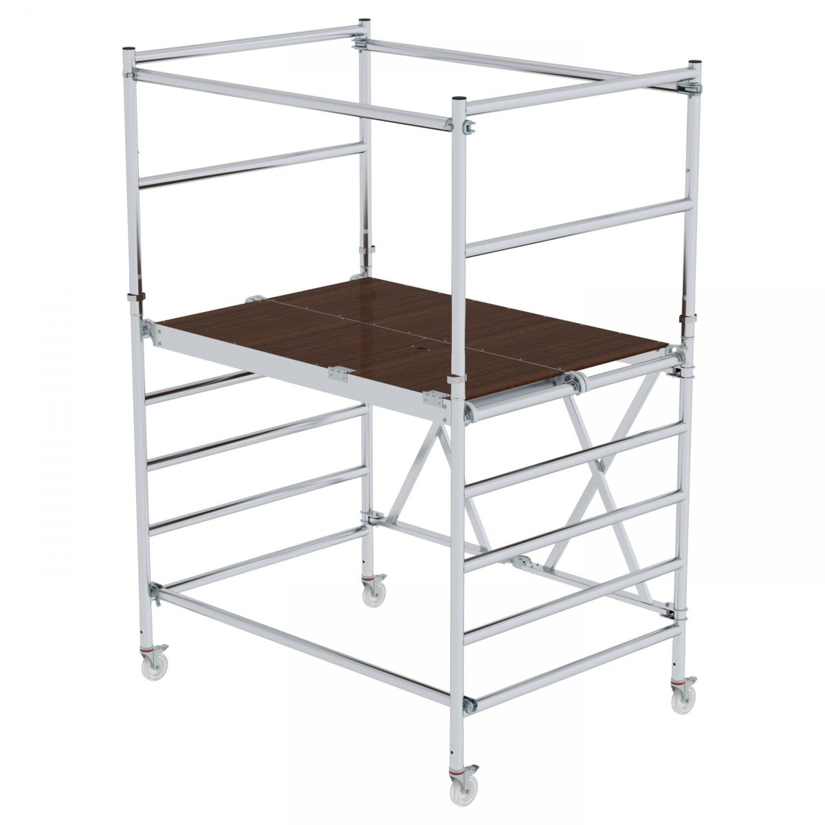 MUNK vouwsteiger met verlengstuk, 135 cm breed, 3,60 m werkhoogte