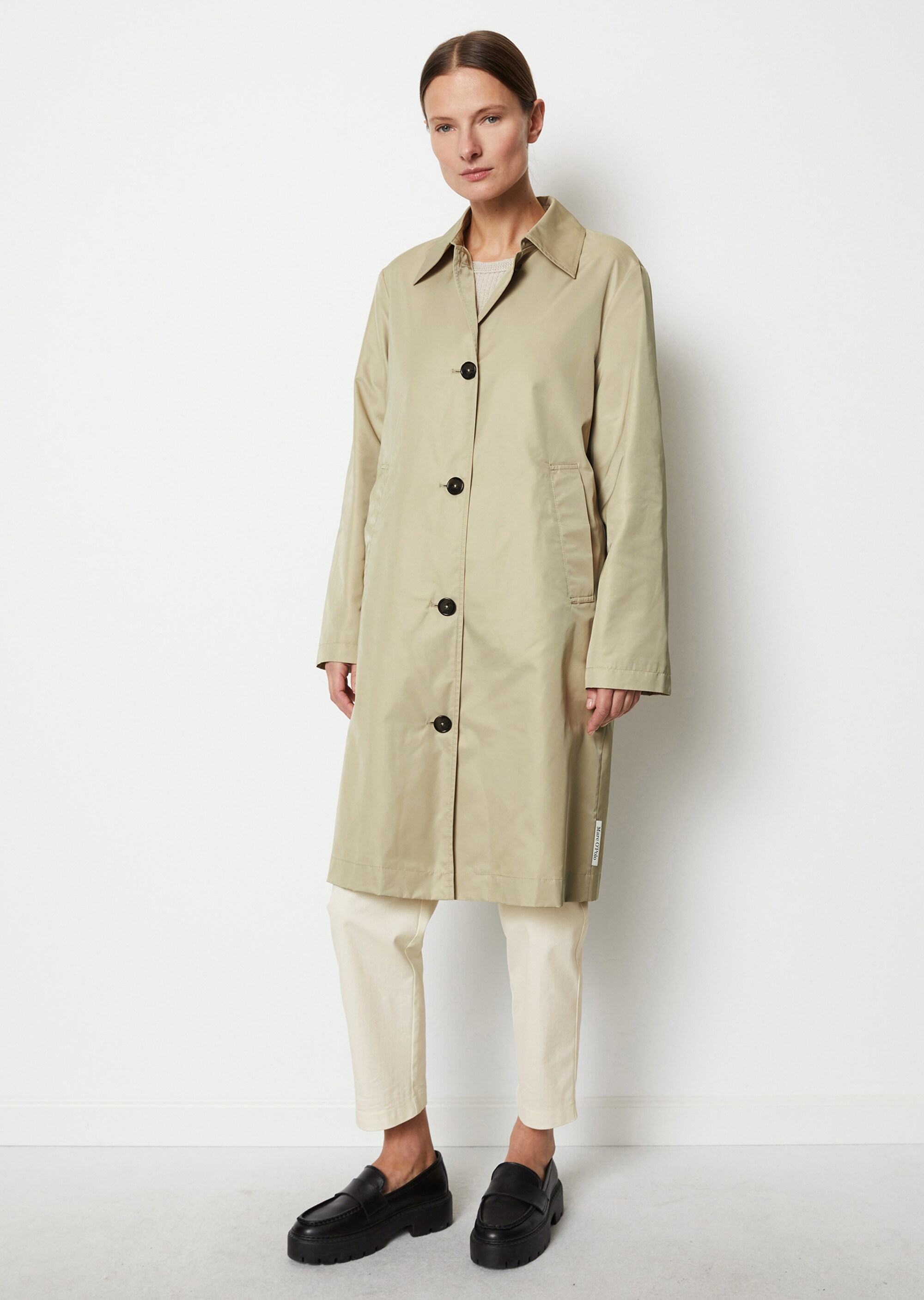 Car Coat A-Linieaus recyceltem Polyester